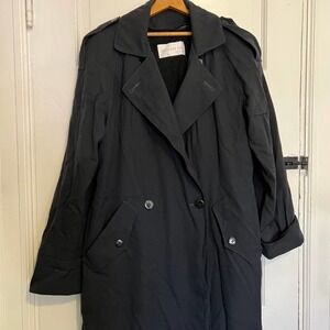 Jones New York Black 2 in 1 trench coat winter coat 12R